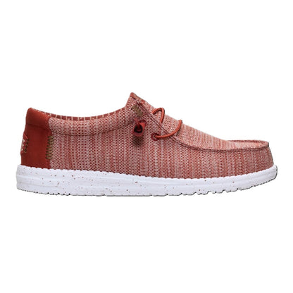 Hey Dude Wally Sox Men's Slip On Casual Shoe Burnt Red / Multi