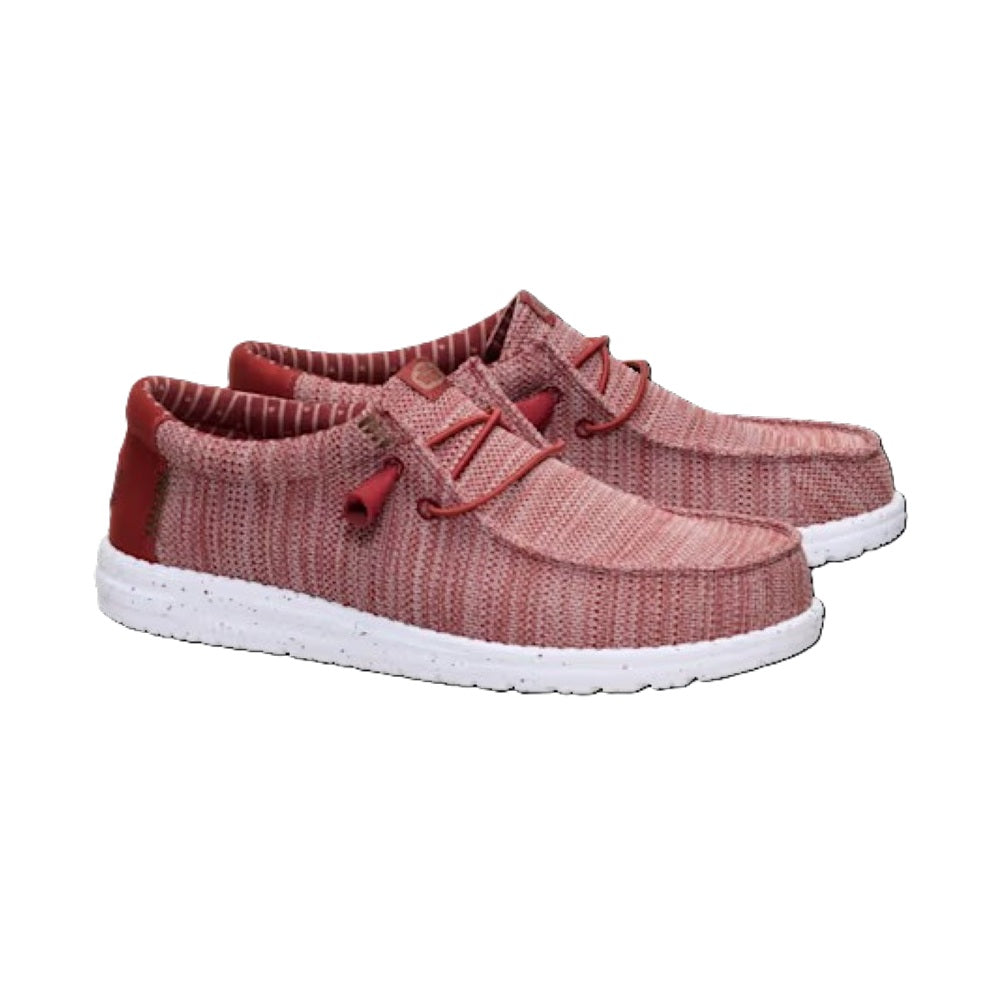 Hey Dude Wally Sox Men's Slip On Casual Shoe Burnt Red / Multi