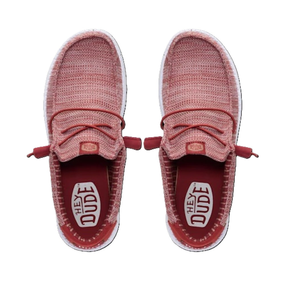 Hey Dude Wally Sox Men's Slip On Casual Shoe Burnt Red / Multi