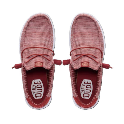 Hey Dude Wally Sox Men's Slip On Casual Shoe Burnt Red / Multi
