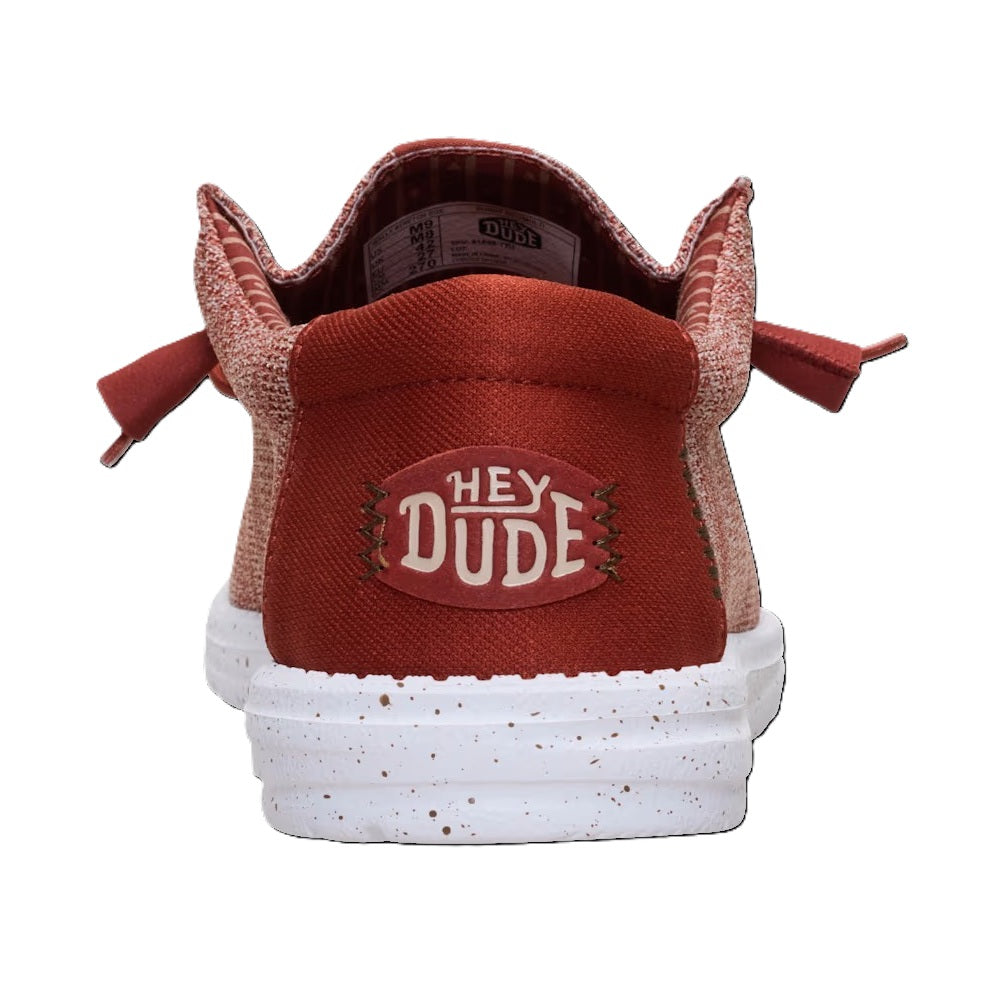 Hey Dude Wally Sox Men's Slip On Casual Shoe Burnt Red / Multi