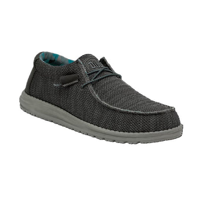 Hey Dude Wally Sox Men's Slip On Casual Shoe Charcoal