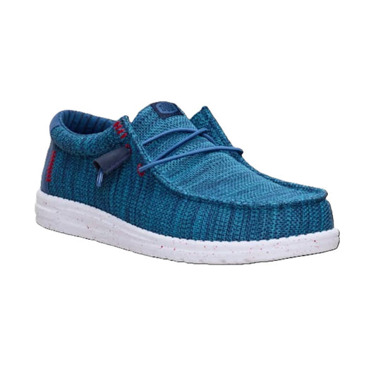 Hey Dude Wally Sox Men's Slip On Casual Shoe Ensign Blue / Multi