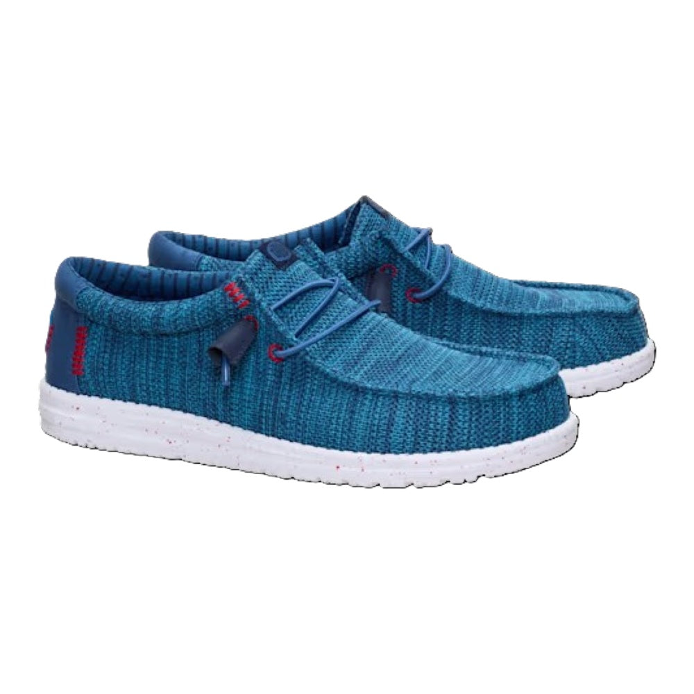Hey Dude Wally Sox Men's Slip On Casual Shoe Ensign Blue / Multi