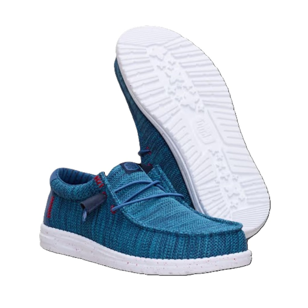 Hey Dude Wally Sox Men's Slip On Casual Shoe Ensign Blue / Multi