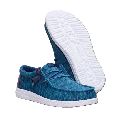 Hey Dude Wally Sox Men's Slip On Casual Shoe Ensign Blue / Multi