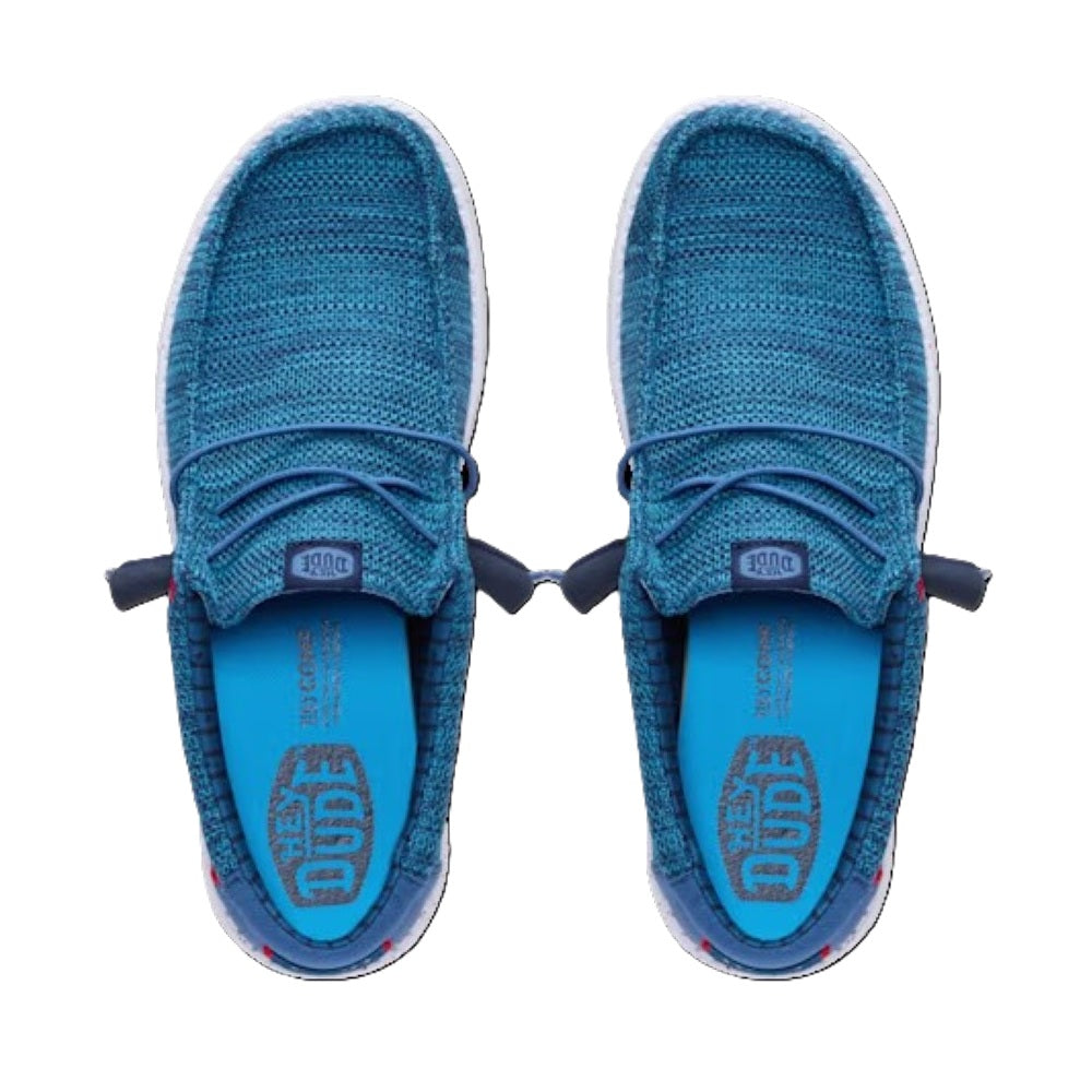 Hey Dude Wally Sox Men's Slip On Casual Shoe Ensign Blue / Multi