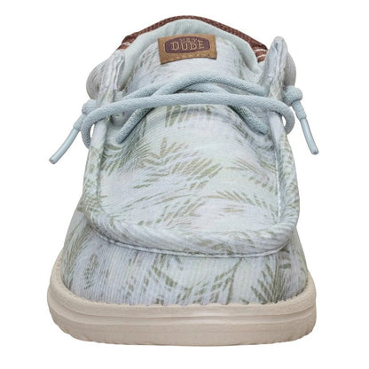 Hey Dude Wally Washed Palm Men's Slip On Casual Shoe Harbour Green / Multi