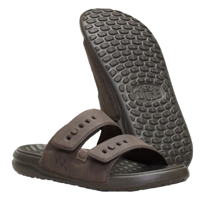 Hey Dude Wave 2 Strap Slide Classic Men's Lightweight Adjustable Strap Slider Major Brown