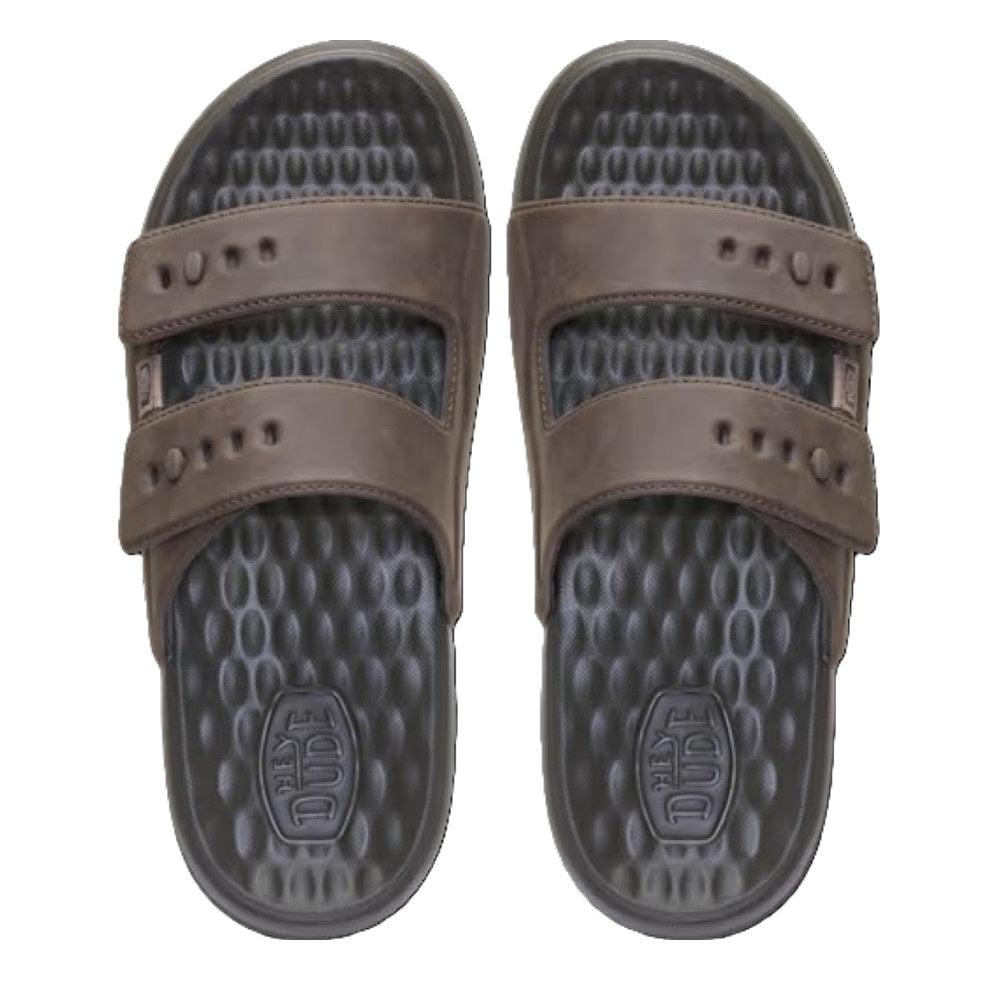 Hey Dude Wave 2 Strap Slide Classic Men's Lightweight Adjustable Strap Slider Major Brown