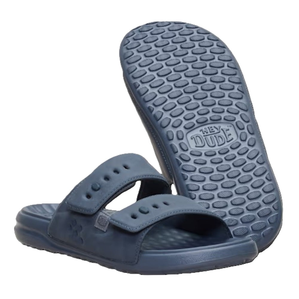 Hey Dude Wave 2 Strap Slide Classic Men's Lightweight Adjustable Strap Slider Turbulence Grey