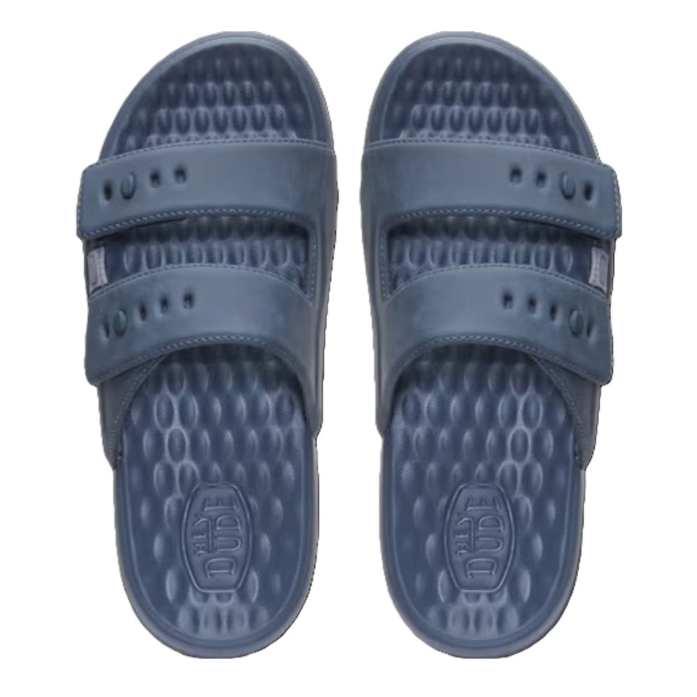 Hey Dude Wave 2 Strap Slide Classic Men's Lightweight Adjustable Strap Slider Turbulence Grey