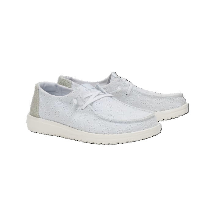 Hey Dude Wendy Eyelet Women's Slip On Casual Shoe Ancient Blue