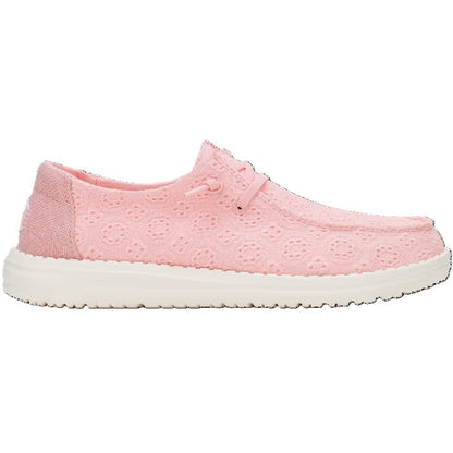 Hey Dude Wendy Eyelet Women's Slip On Casual Shoe Pale Pink