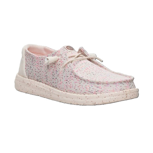 Hey Dude Wendy Stretch Speckle Women's Slip On Casual Shoe Taupe / Multi
