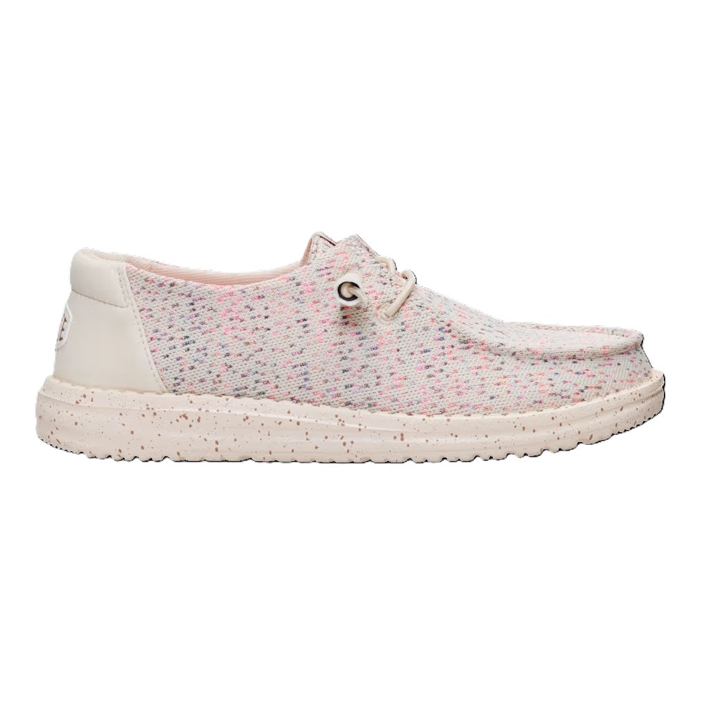 Hey Dude Wendy Stretch Speckle Women's Slip On Casual Shoe Taupe / Multi
