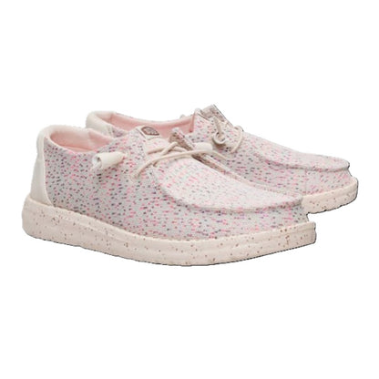 Hey Dude Wendy Stretch Speckle Women's Slip On Casual Shoe Taupe / Multi
