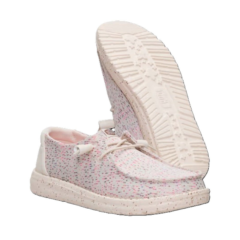 Hey Dude Wendy Stretch Speckle Women's Slip On Casual Shoe Taupe / Multi
