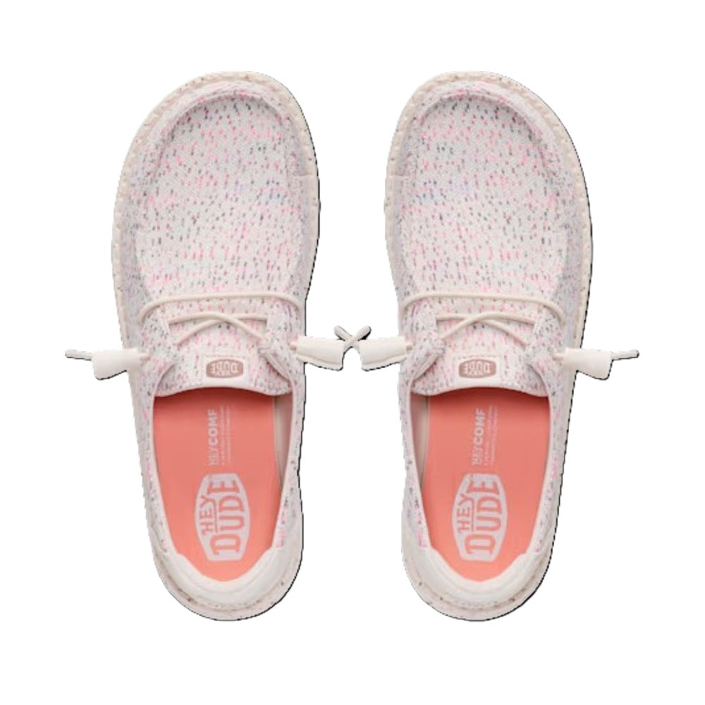 Hey Dude Wendy Stretch Speckle Women's Slip On Casual Shoe Taupe / Multi