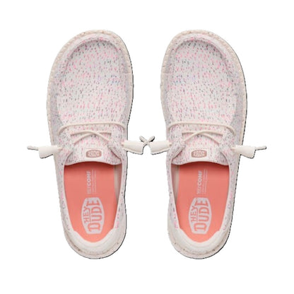 Hey Dude Wendy Stretch Speckle Women's Slip On Casual Shoe Taupe / Multi
