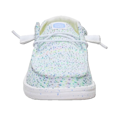 Hey Dude Wendy Stretch Speckle Women's Slip On Casual Shoe White / Multi