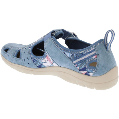 Free Spirit Cleveland Women's Leather Sandal Shoe Blue/Multi