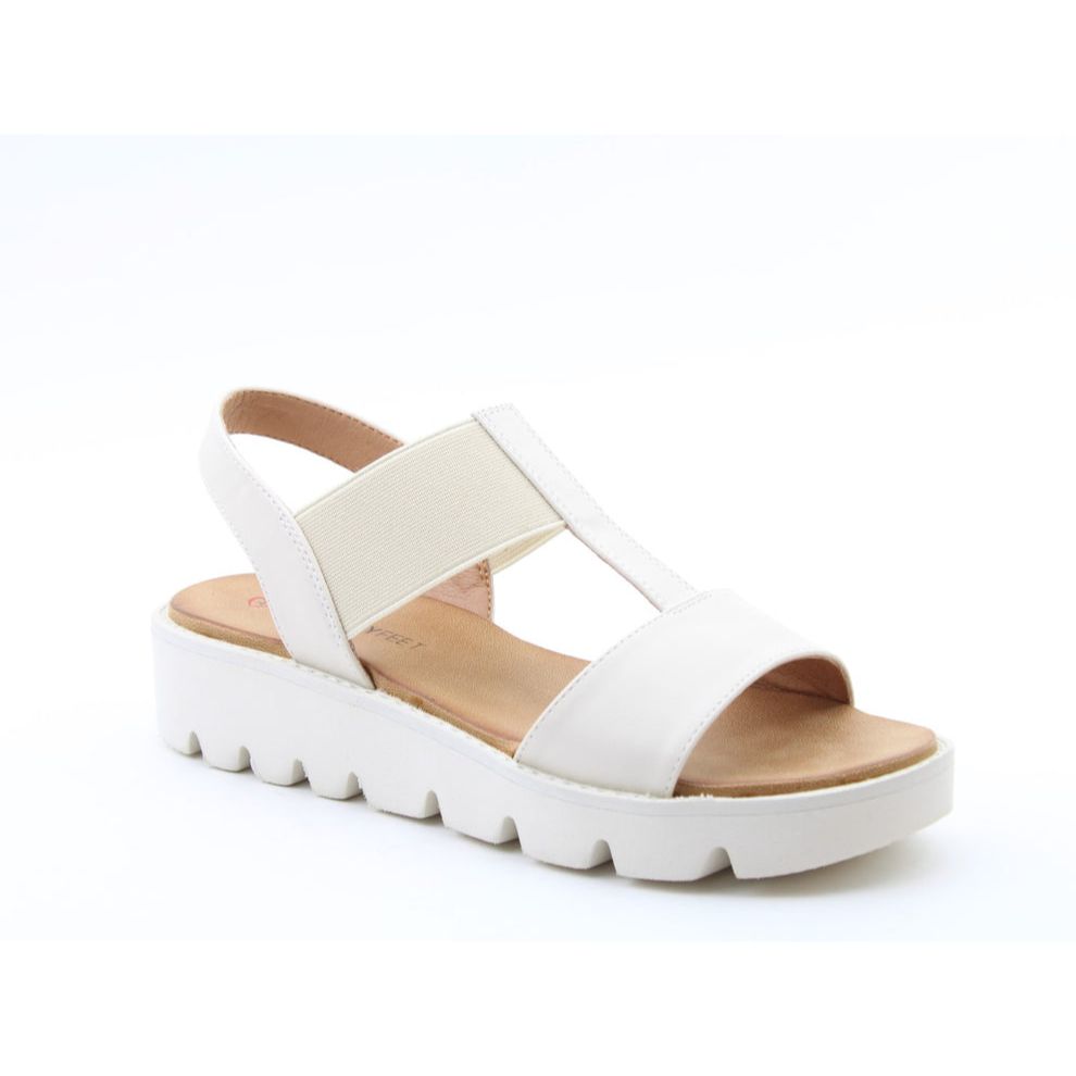 Heavenly Feet Ritz Ladies Lightweight Chunky Sandal Stone VEGAN FRIENDLY