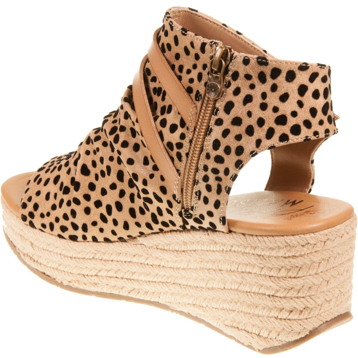 Blowfish Malibu Lacey C Women's Open Toe Espadrille Wedge Sandal Leopard Sand Pixi
