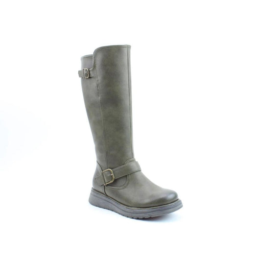 Heavenly Feet Rubymae2 Women's Zip Up Tall Calf Boot Khaki