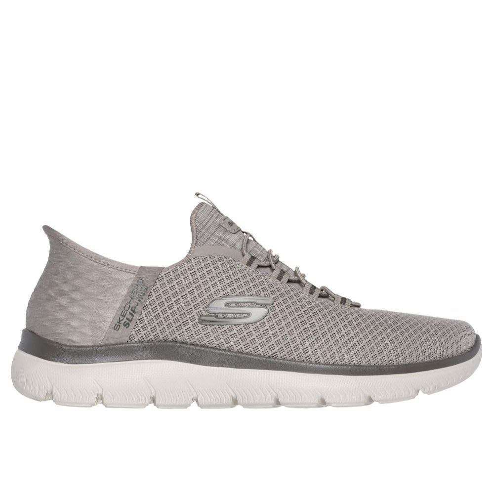 Skechers Summits High Range Men's Slip-In Memory Foam Trainer Taupe