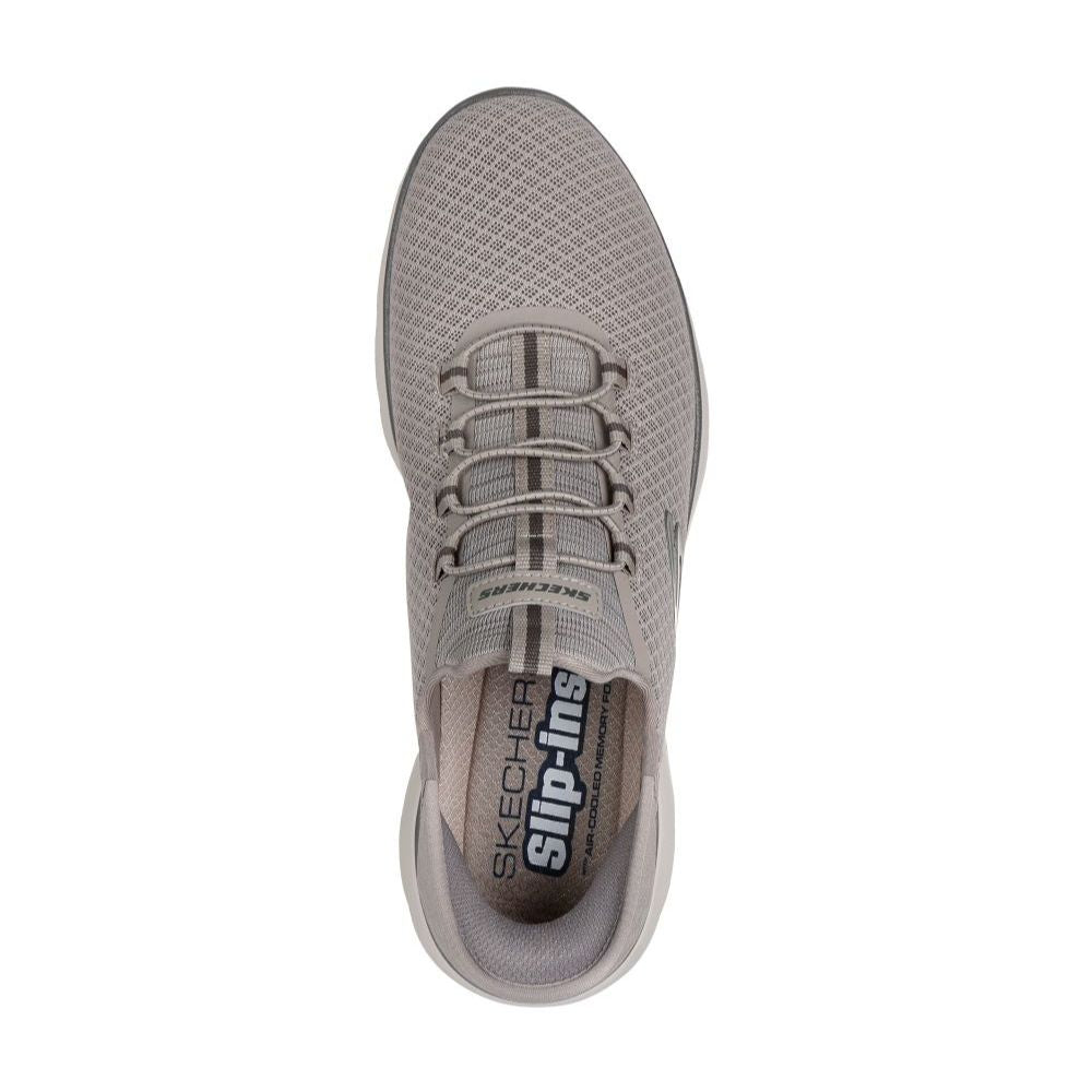 Skechers Summits High Range Men's Slip-In Memory Foam Trainer Taupe