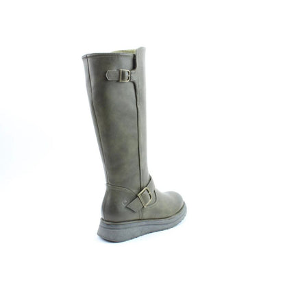 Heavenly Feet Rubymae2 Women's Zip Up Tall Calf Boot Khaki