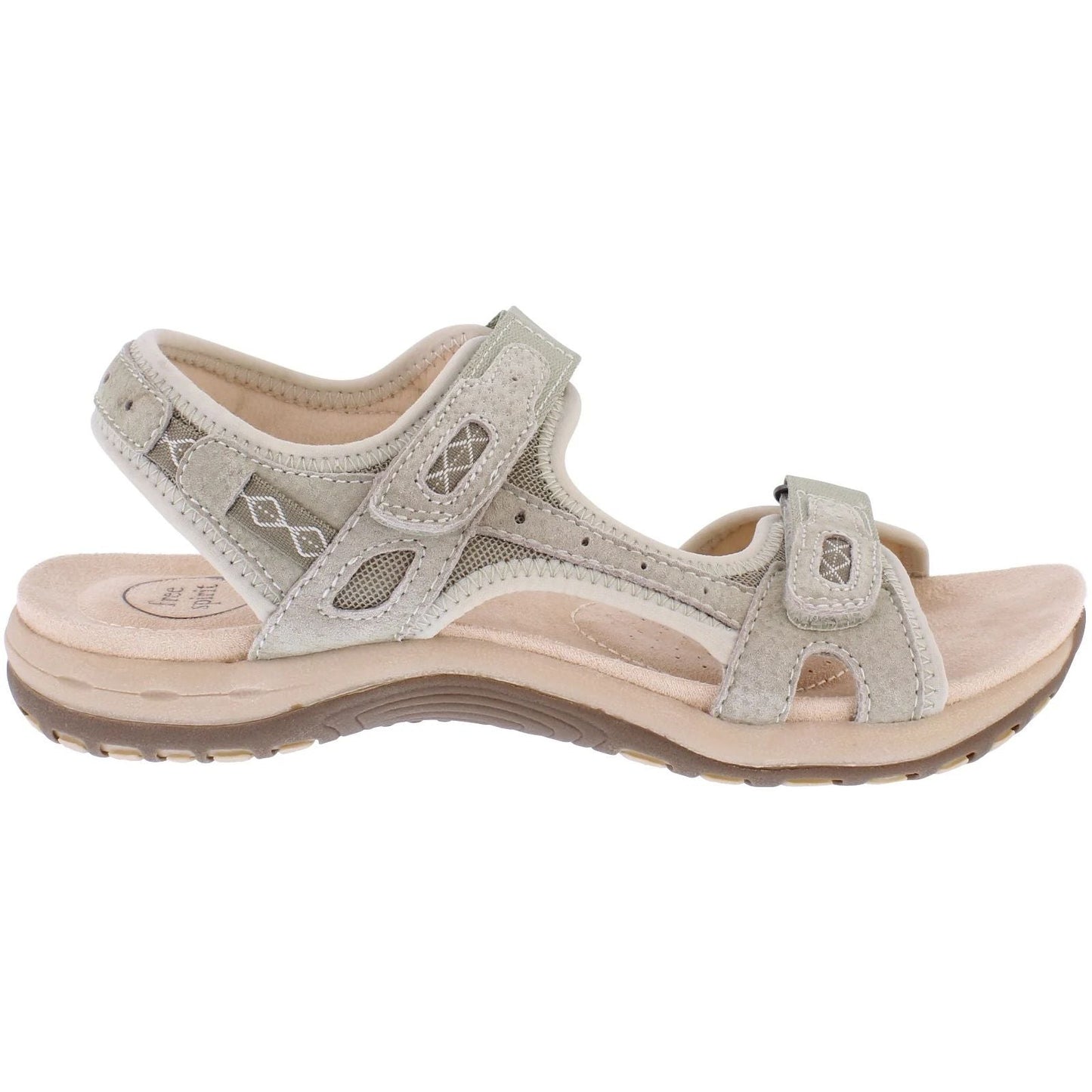 Free Spirit Frisco Women's Leather Touch Fastening Sandal Elm