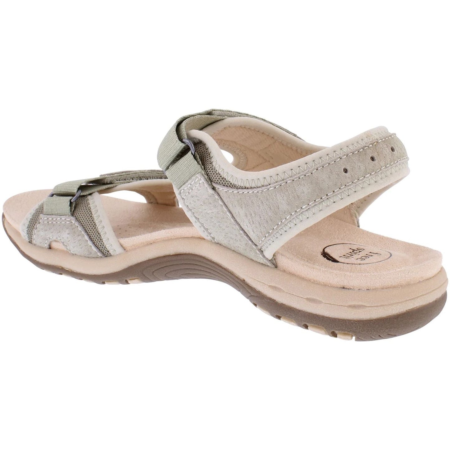 Free Spirit Frisco Women's Leather Touch Fastening Sandal Elm