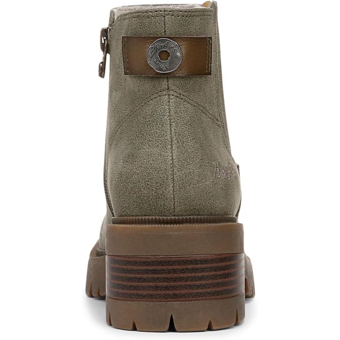 Blowfish Malibu Joy Women's Vegan Zip Up Ankle Boot Moss Green