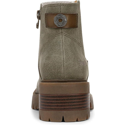 Blowfish Malibu Joy Women's Vegan Zip Up Ankle Boot Moss Green