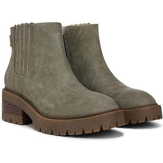 Blowfish Malibu Joy Women's Vegan Zip Up Ankle Boot Moss Green