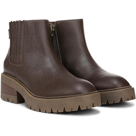 Blowfish Malibu Joy Women's Vegan Zip Up Ankle Boot Dark Brown