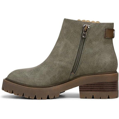 Blowfish Malibu Joy Women's Vegan Zip Up Ankle Boot Moss Green