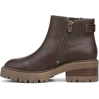 Blowfish Malibu Joy Women's Vegan Zip Up Ankle Boot Dark Brown