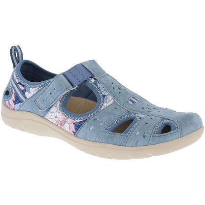 Free Spirit Cleveland Women's Leather Sandal Shoe Blue/Multi