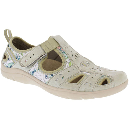 Free Spirit Cleveland Women's Leather Sandal Shoe Sage/Multi