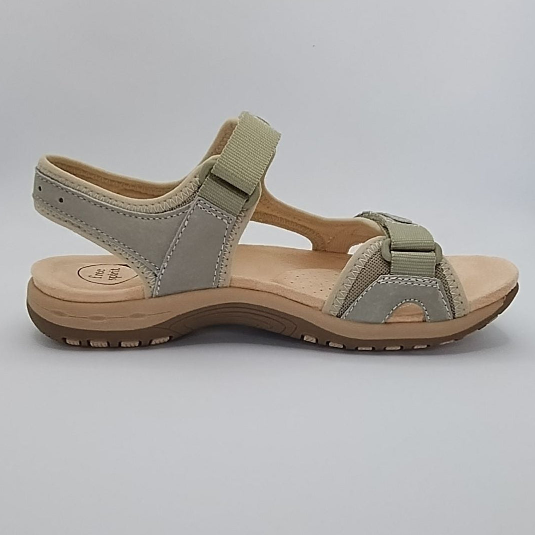 Free Spirit Frisco Women's Leather Touch Fastening Sandal New Elm