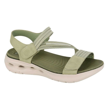 Cipriata Elena Women's Touch Fastening Lightweight Summer Sandal Sage Green