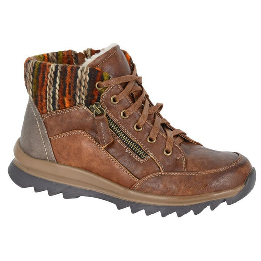 Cipriata Erte Women's Lace Up/Zip Ankle Boot Brown