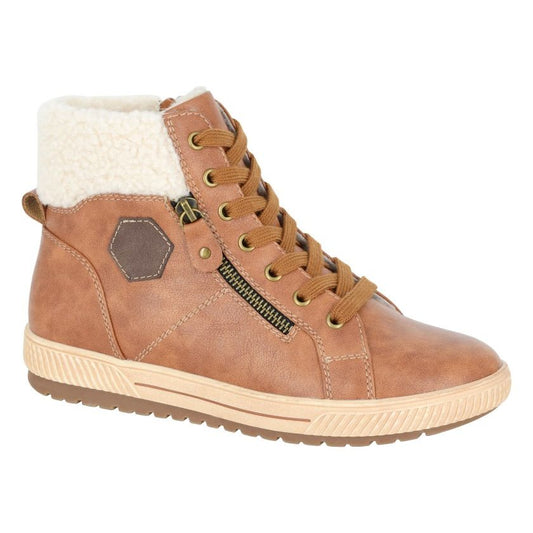 Cipriata Semira Women's Lace Up / Zip Up Ankle Boot Tan