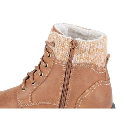 Cipriata Tania Women's Lace Up/Zip Ankle Boot Camel