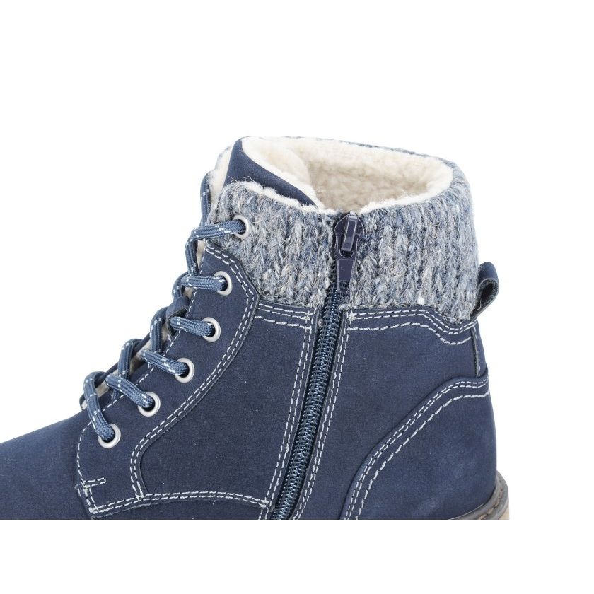 Cipriata Tania Women's Lace Up/Zip Ankle Boot Blue
