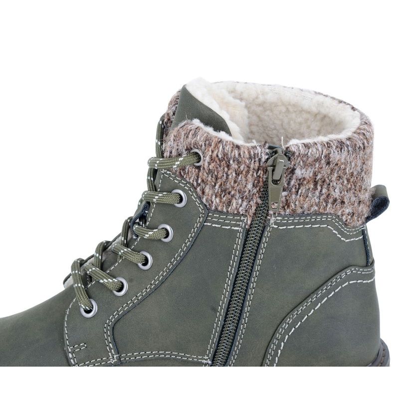 Cipriata Tania Women's Lace Up/Zip Ankle Boot Olive