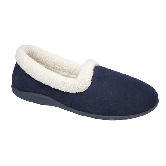 Sleepers Sandie II Women's Memory Foam Tab Slipper Navy